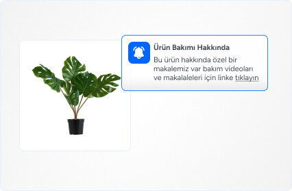 Ürün Siparişlerine Özel Bildirim